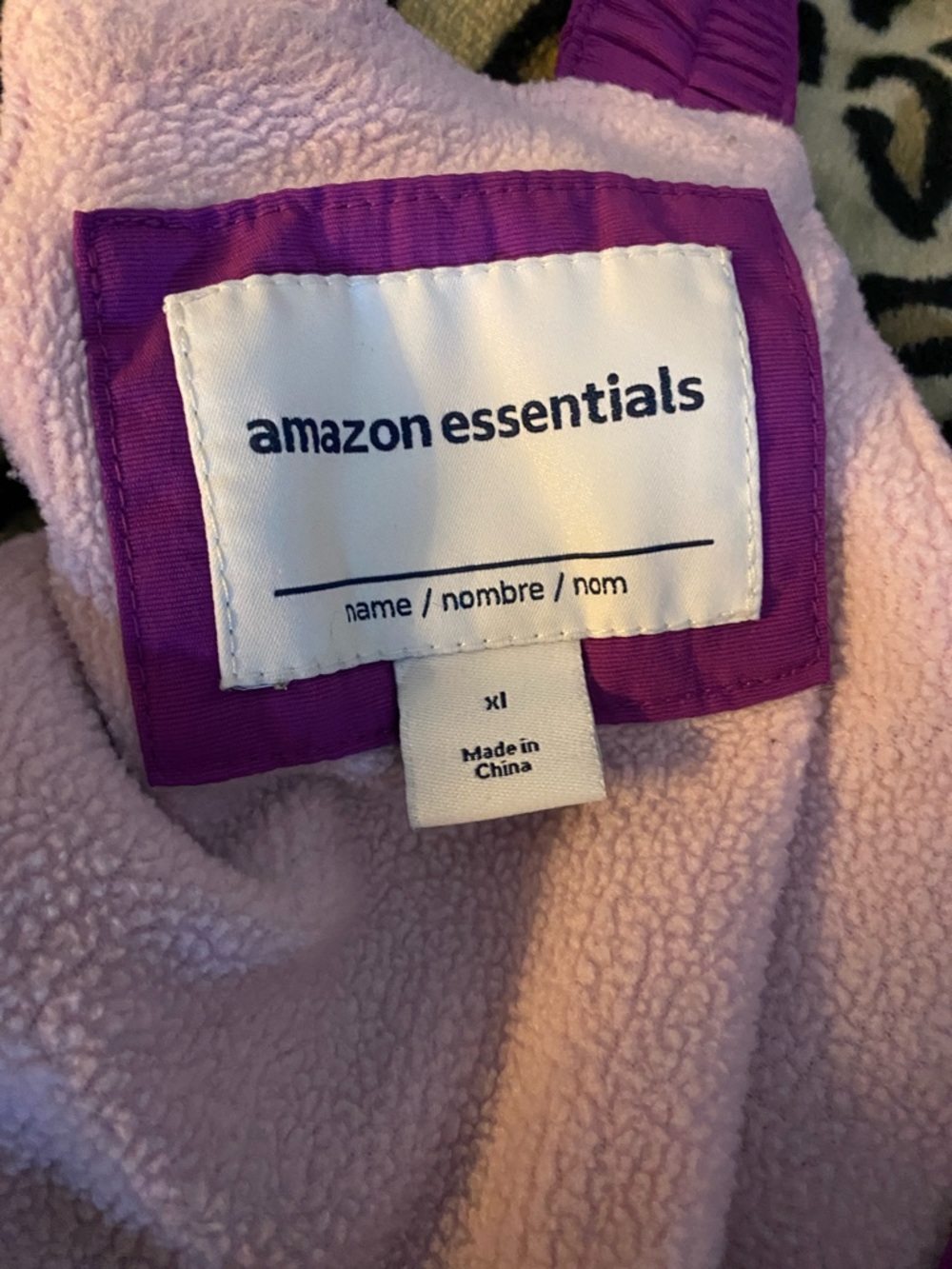 Purple Amazon essentials XL snow bib